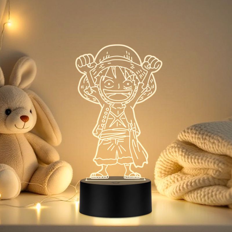 Monkey D Luffy Anime Character Design Night Lamp